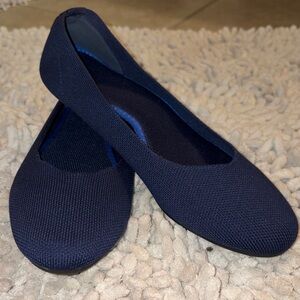 Tanamo WMN ,Flat Ballet Shoes Knit for Women Round Toe  Navy Blue Flats Size 8
